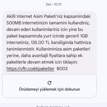 Vodafone'un Otomatik Paket Tanımlama Sorunu Ve Fatura Şikayeti