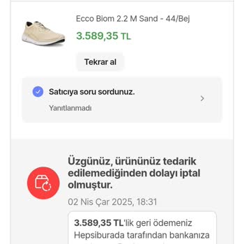Hepsiburada'da Ayakkabı Siparişi Ve Müşteri Memnuniyetsizliği