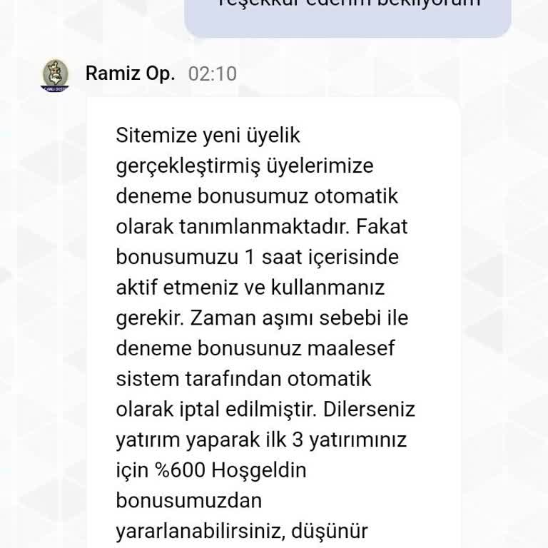 Bonus İptali Şoku: 10 Yıllık Üyelikte İlk Kez Karşılaştım