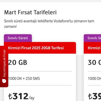 Vodafone'da Tarife Fiyatı Şoku: 13 Gün İçinde Fiyat Değişikliği