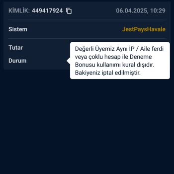 Deneme Bonusu Kazancım Haksız Yere İptal Edildi