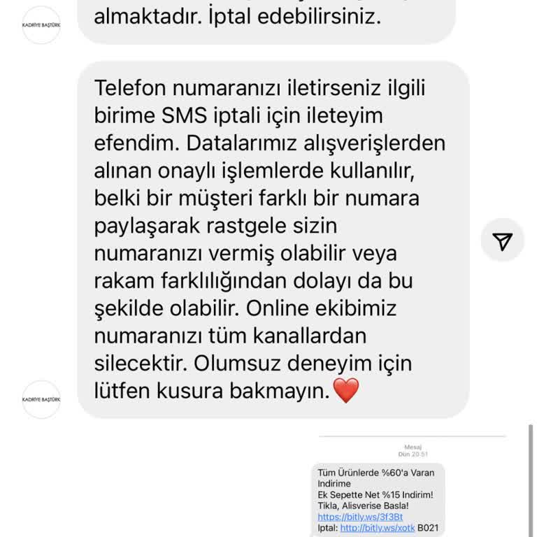 İzinsiz Mesajlar Ve Bilgi Sızıntısı Mağduriyeti