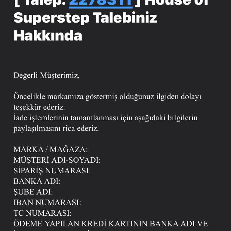 SuperStep'ten Aldığım Ayakkabının İadesi Yapılmıyor