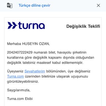 Bilet Değişiklik Talebinde Haksız Ücretlendirme