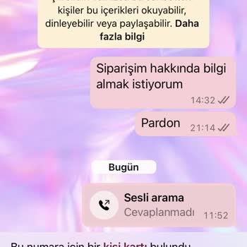 Siparişim Gelmedi, İletişim Kurulamıyor