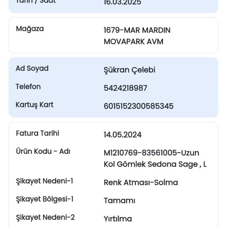 Mavi'den Beklenmeyen Kalite Sorunu