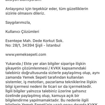 Teslim Edilmeyen Sipariş Ve Çözülmeyen Sorun