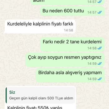 Pasta Siparişinde Beklenmedik Fiyat Artışı Ve Kötü Hizmet