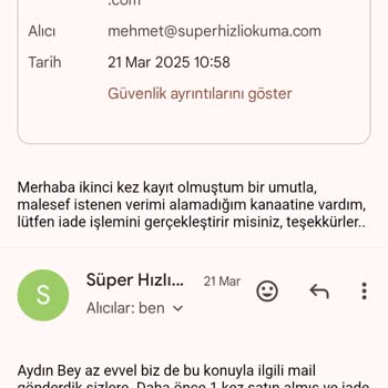 Yanıltıcı İade Politikası Hakkında Şikayet
