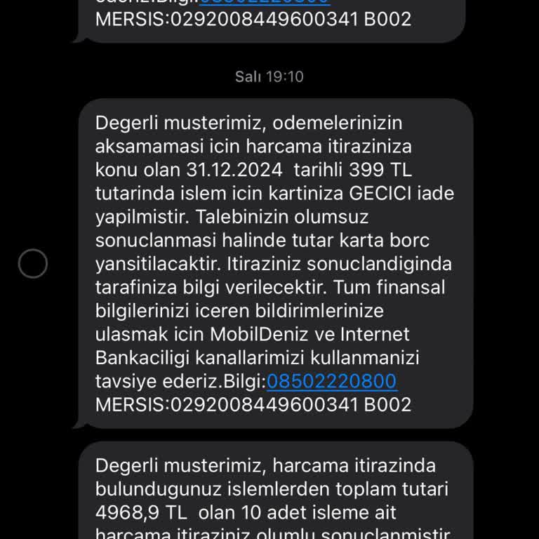 Denizbank Harcama İtirazı Karmaşası