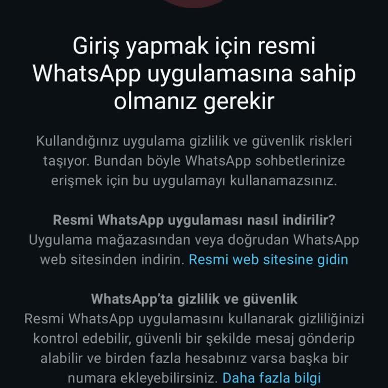 WhatsApp Uygulaması Yüklenmesine Rağmen Hata Veriyor