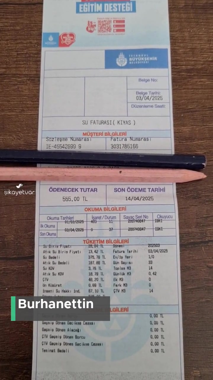 İBB İSKİ'nin Kıyas Yaparak Usulsüzce Kafaya Göre Fatura Yazması videonun kapak resmi