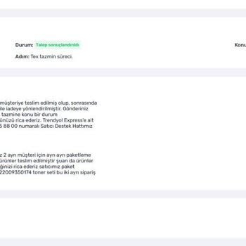 Trendyol Express'in Yanlış Kargo Gönderimi Ve Çözüm Eksikliği
