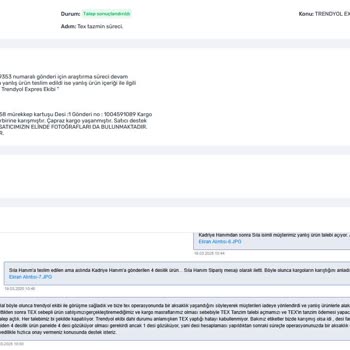 Trendyol Express'in Yanlış Kargo Gönderimi Ve Çözüm Eksikliği