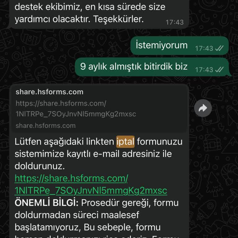 İptal Edilen Üyelikten Haksız Para Çekimi Ve İletişimsizlik