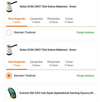 Hepsiburada Sepet Hatası: Sinbo Cezve Alışverişi Yapılamıyor