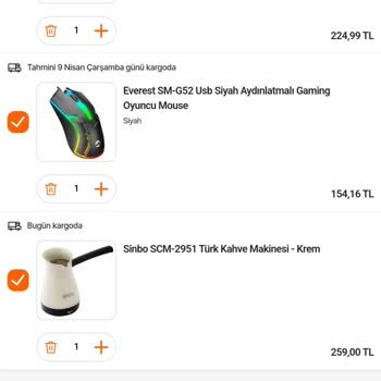 Hepsiburada Sepet Hatası: Sinbo Cezve Alışverişi Yapılamıyor