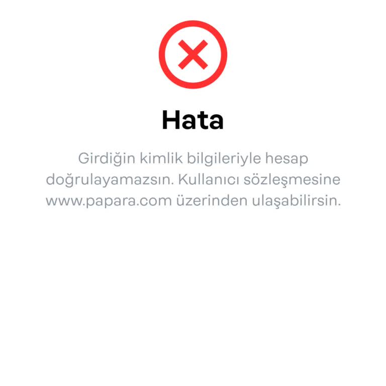Papara Hesap Açamıyorum!
