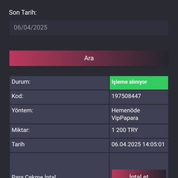 Çekim Talebi Ve Canlı Destek Sorunları