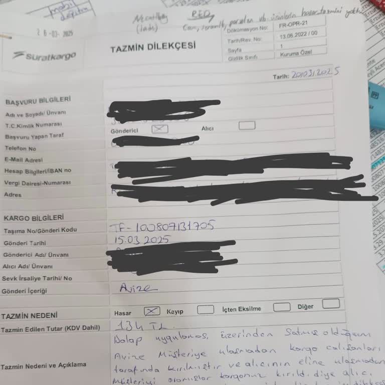 Sürat Kargo'nun Avize Taşıma Hatası Ve İletişim Sorunları