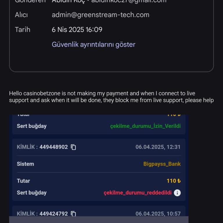 Ödeme Yapmayan Casinobetzone'a Tepki