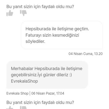 Faturasız Ürün Ve Hepsiburada'nın Yetersiz Desteği