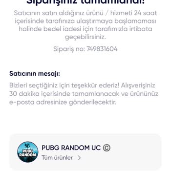 Yanlış Gönderilen PUBG Kodları Ve İlgisiz Satıcı