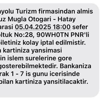 İptal Edilen Bilette Eksik İade Sorunu