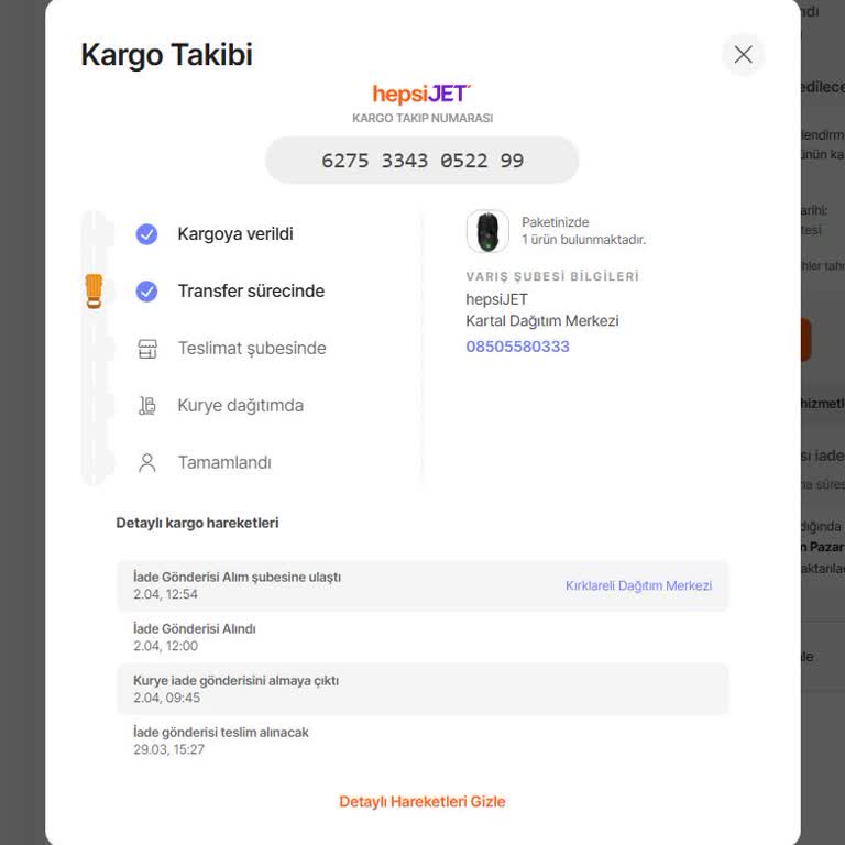 Hepsijet İade Sürecinde Yaşanan Gecikme Ve Hayal Kırıklığı