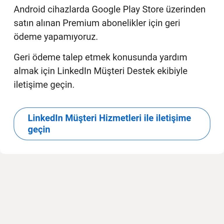 LinkedIn Premium İadesi Hakkında Sorun Yaşıyorum