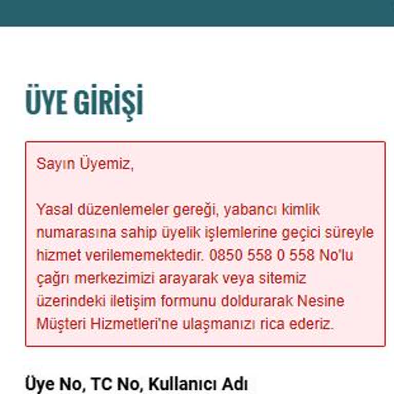 Üyelik Engeli Sorunu