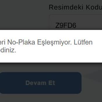 Tescil No Ve Plaka Eşleşmiyor, Randevu Alamıyorum