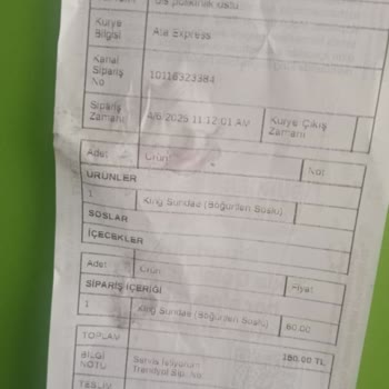 Eksik Sipariş Ve Yanlış Fatura