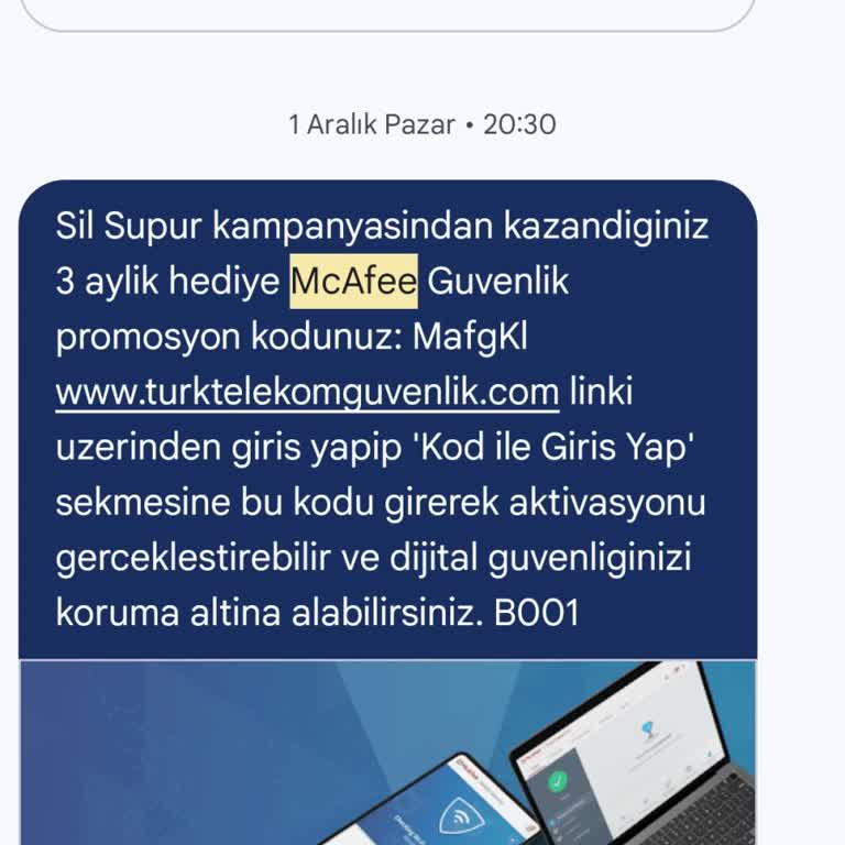 Sil Süpür Kampanyasındaki McAfee Kodu Sorunu