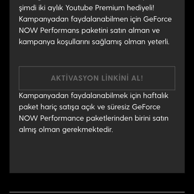 Geforce Now Performance Üyeliği Aktivasyon Sorunu Ve YouTube Premium Erişimi