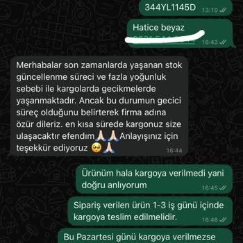 Sipariş Kargoya Verilmedi Müşteri Destek Yetersiz