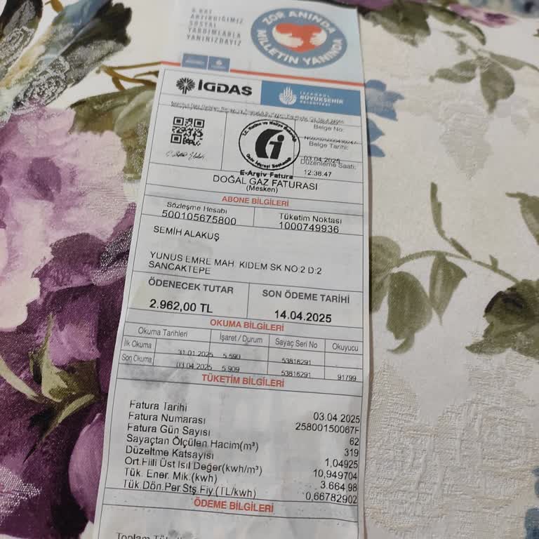 Beklenmedik Yüksek Fatura Ve İtiraz Talebi