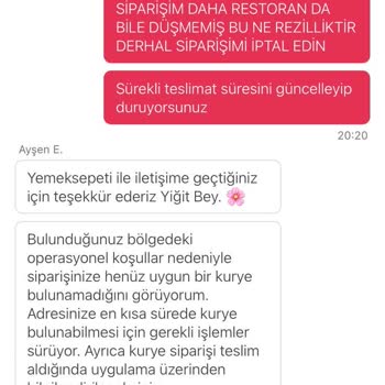 Yemeksepeti Sipariş İptali Sorunu Ve Müşteri Hizmetleri İletişim Zorluğu