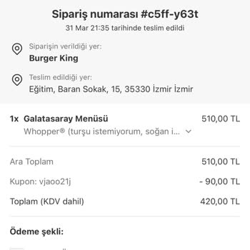 Teslim Edilmeyen Sipariş İçin Alınan Ücretin İadesi Talebi