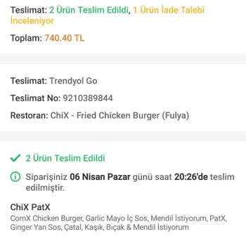 Eksik Ve Soğuk Siparişe Çözüm Bulamayan Müşteri Hizmetleri