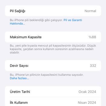 İphone 15 Pro Max Pil Sağlığı Sorunu