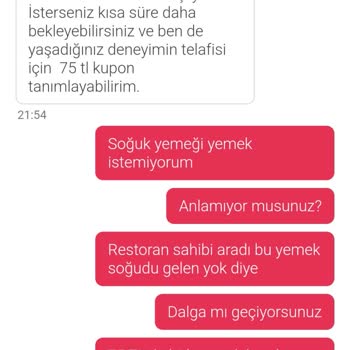 Yemeksepeti'nde Soğuyan Yemek Ve İade Sorunu