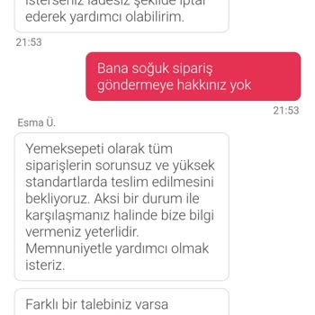 Yemeksepeti'nde Soğuyan Yemek Ve İade Sorunu