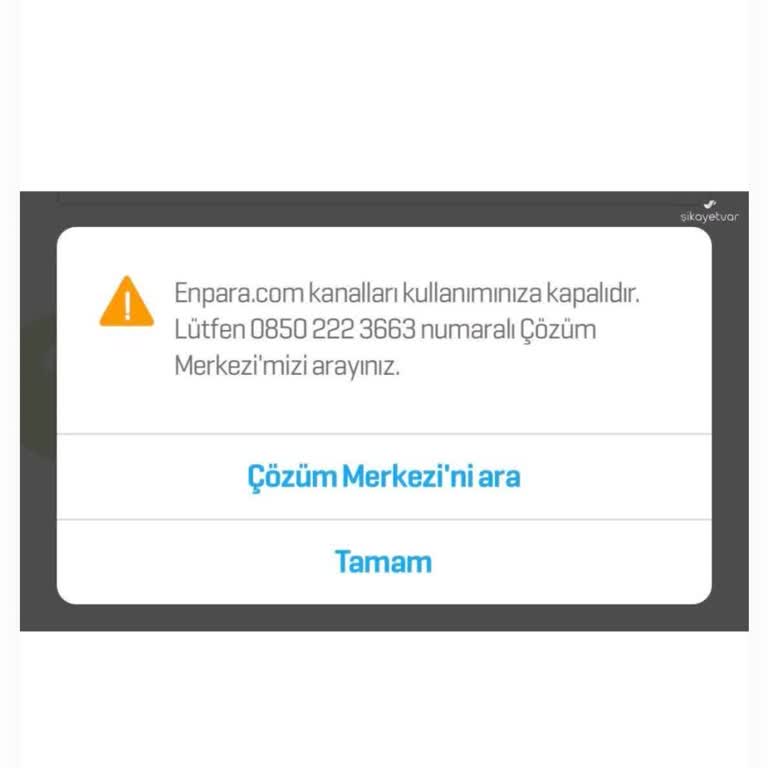 Enpara Hesap Erişim Sorunu Ve Yetersiz Müşteri Hizmetleri