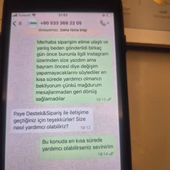 Yanlış Beden Ve Zorunlu Kargo Ücreti Sorunu