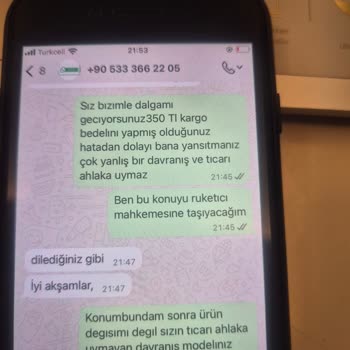 Yanlış Beden Ve Zorunlu Kargo Ücreti Sorunu