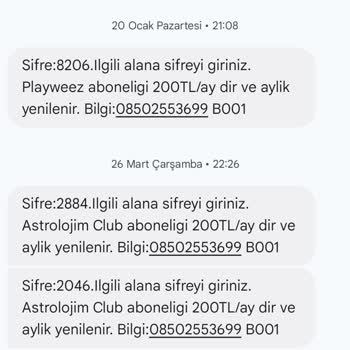 İzinsiz Playweez Aboneliği Ve Haksız Fatura Bedeli İadesi Talebi
