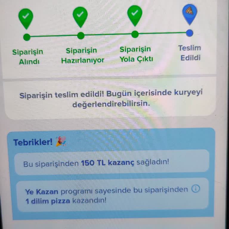 Teslim Edilmemiş Ürünü Teslim Edildi Göstermek