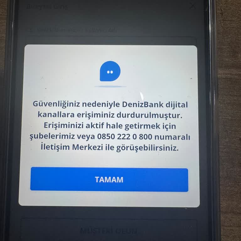 Denizbank Mobil Bankacılık Blokesi Ve Müşteri Mağduriyeti
