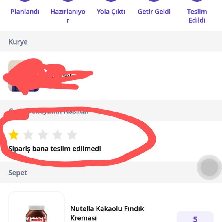 Getir Büyük'ten Teslim Edilmeyen Sipariş Ve İade Sorunu